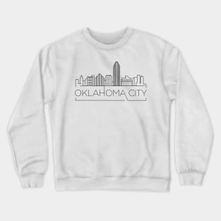 Oklahoma City Minimal Skyline Crewneck Sweatshirt